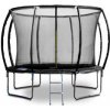 Trampolína G21 SpaceJump, 305 cm, černá, s ochrannou sítí + schůdky zdarma