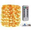 Bezdoteku LEDSolar 300 Vianočná reťaz 30m USB s háčikmi, 300 LED, diaľkové ovládanie, teplá biela