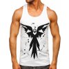 Bolf pánske tank top tričko boxerského strihu s potlačou 14843 biele