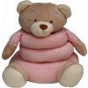 Baby Bruin plyšový medveď 17 cm v tvare prsteňa ružová