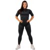 Dámske tričko Nebbia Python SnakeSkin Mid Sleeve T-shirt 416 black XS