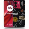 Picasee silikónový čierny obal pre Motorola Edge 40 - STICKERS x TAGS