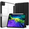 SES 2v1 Smart flip cover+zadný silikónový ochranný obal s držiakom na pero pre Apple iPad Air 11 2026 18033 čierny