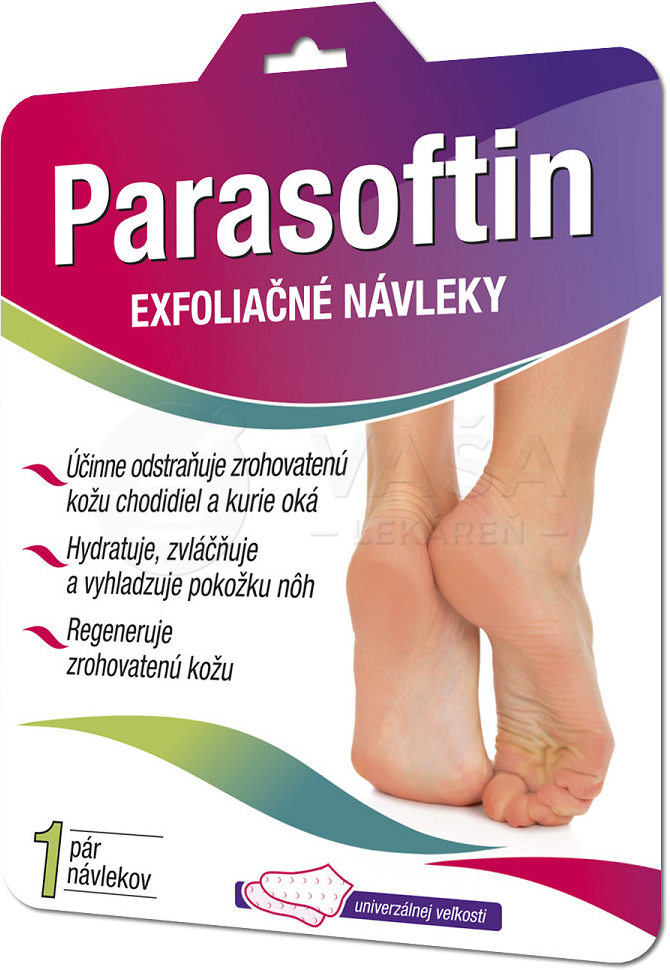 Parasoftin exfoliačne ponožky pre zjemnenie a hydratáciu pokožky nôh 1 pár  od 6,21 € - Heureka.sk