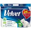 Toaletný papier 3-vrstvový VELVET Aloe Vera 100% celulóza 17m (24ks)