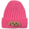 Baby Nellys detská zimná čiapka Bear ružová