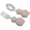MARTONS Detský príbor lyžička a vidlička bear cream set set