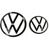 VW PASSAT B6 (2007-2011) predný a zadný znak, logo (15,4cm a 11,1cm)- zrkadlovo biela