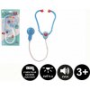 Doktor stetoskop plast 53cm na batérie so svetlom so zvukom na karte 17x34x3cm