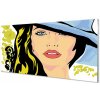 Nástenný panel žena klobúk 100x50 cm