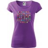 Vlajky štátov - Afrika - Dámske tričko Pure - XL ( Fialová )