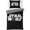 Carbotex · Čiernobiele bavlnené posteľné obliečky Star Wars - motív The Dark Force - 100% bavlna - 70 x 90 cm + 140 x 200 cm