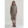 ŠATY GANT HERRINGBONE DETAIL ROLLNECK DRESS WARM GREY