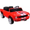 dvojmiestne elektrické autíčko Shelby GT350 pre deti s pásmi a diaľkovým ovládaním – červená