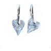 For You Náušnice Swarovski elements srdce CRAZY modré BLUE SHADE 17mm - 717
