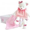 Doudou Darčeková sada - plyšová hračka mačka s dečkou 26 cm