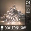 Vianočná led svetelná reťaz vonkajšia - 1000led - 50m teplá biela