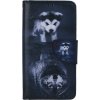 Puzdro TopQ iPhone 13 flipové Odraz vlka 66345