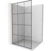 Mexen Kioto L sprchová stena Walk-in 100 x 200 cm, čierny vzor, zlaté brúsené - 800-100-103-55-77