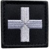 WARAGOD nášivka Embroidery Cross Medic Patch Black and White