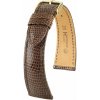 Kožený remienok Hirsch London L 04366010-7, hnedý, jašterica, dĺžka L, Quick Release 22 mm