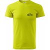 Obrázok kolesa na prsníku horský bicykel - Klasické pánske tričko vyššej gramáže - 4XL ( Limetková )