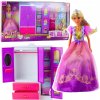 LEAN Toys Anlily Šatníková skriňa pre bábiky s policami a zásuvkami Príslušenstvo k šatníku 24 el.