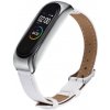 Xiaomi Mi Band 3/4 kožený correa náramok / pások Farba: Biela MBSCZ-4KCBL