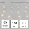 LED vianočný záves – cencúle, 2,9 m, vonkajšia aj vnútorná, teplá biela, programy