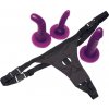 Pripínacie penisy Bad Kitty Strap-On purple Set