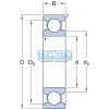 SKF W 6208 nerezové guľkové ložisko