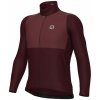 ALÉ Cyklistický dres s dlhým rukávom zimný - OFF ROAD - GRAVEL DUAL - bordová M