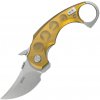 Kubey Jaw Pikal Karambit Folding Knife Ultem Handle 2.52 Beadblast 14C28N Blade KU440C