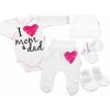 Baby Nellys Súpravička do pôrodnice I love mom & dad, holka Velikost koj. oblečení: 56 (1-2m)