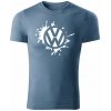 T-ričko Volkswagen Splash pánske tričko Farba trička: Denim, Farba potlače: Biela, Veľkosť: M
