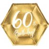 Papierové taniere 60. narodeniny 20 cm - 6 ks