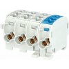 Hora eTec GmbH Svorkovnica rozbočovacia Cu HLAK 25/4 C 3LN 3xšedá/modrá 4pól 152A 4 x vstup 2x25mm2 plus 4 x výstup 2x16mm2