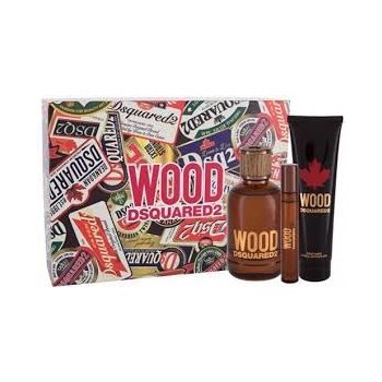 Dsquared2 Wood Men EDT 100 ml + sprchový gél 150 ml + EDT 10 ml darčeková sada