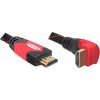 Delock HDMI prepojovací kábel Zástrčka HDMI-A 2 m čierna, červená 82686 guľatý, 4K UHD, krútený, pozlátené kontakty HDMI kábel; 82686