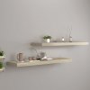 vidaXL Plávajúce nástenné police 2 ks, dubové 90x23,5x3,8 cm, MDF 323881