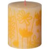 Bolsius sviečka valec Butter Yellow Rustic Silhouette 68x80mm