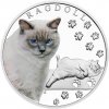 Česká mincovna Strieborná minca Plemená mačiek - Ragdoll proof 31,1 g