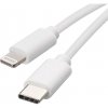 EMOS SM7015W NABIJACI A DATOVY KABEL USB-C 2.0/ LIGHTNING MFI, 1 M, BIELY