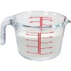 Odmerka MagicHome, sklenená, sklo, s výlevkou, 1000 ml