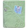 XKKO Organic BIO bavlněná froté osuška s kapucí 90 × 90 Mint Stars