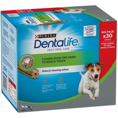 PURINA Dentalife Snacky pre starostlivosť o zuby pre malých psov (7-12 kg) - 30 tyčiniek (10 x 49 g)