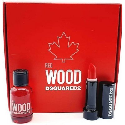 Dsquared2 Red Wood mini SET: Toaletná voda 5ml + Rúž 1,2g pre ženy