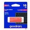 Goodram USB flash disk, USB 3.0, 16GB, UME3, oranžový, UME3-0160O0R11, USB A, s krytkou
