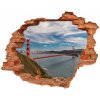 Diera 3D v stene na stenu Bridge v san franciscu 90x70 cm