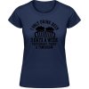 Akciové Dámske Tričko Soft-Style Gildan - Pivo Pijem Včera, dnes a Zajtra - Námornícka - XL - Dámske